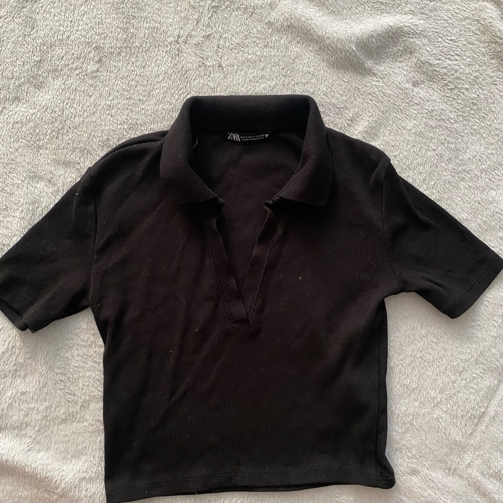 Zara crop top shirt